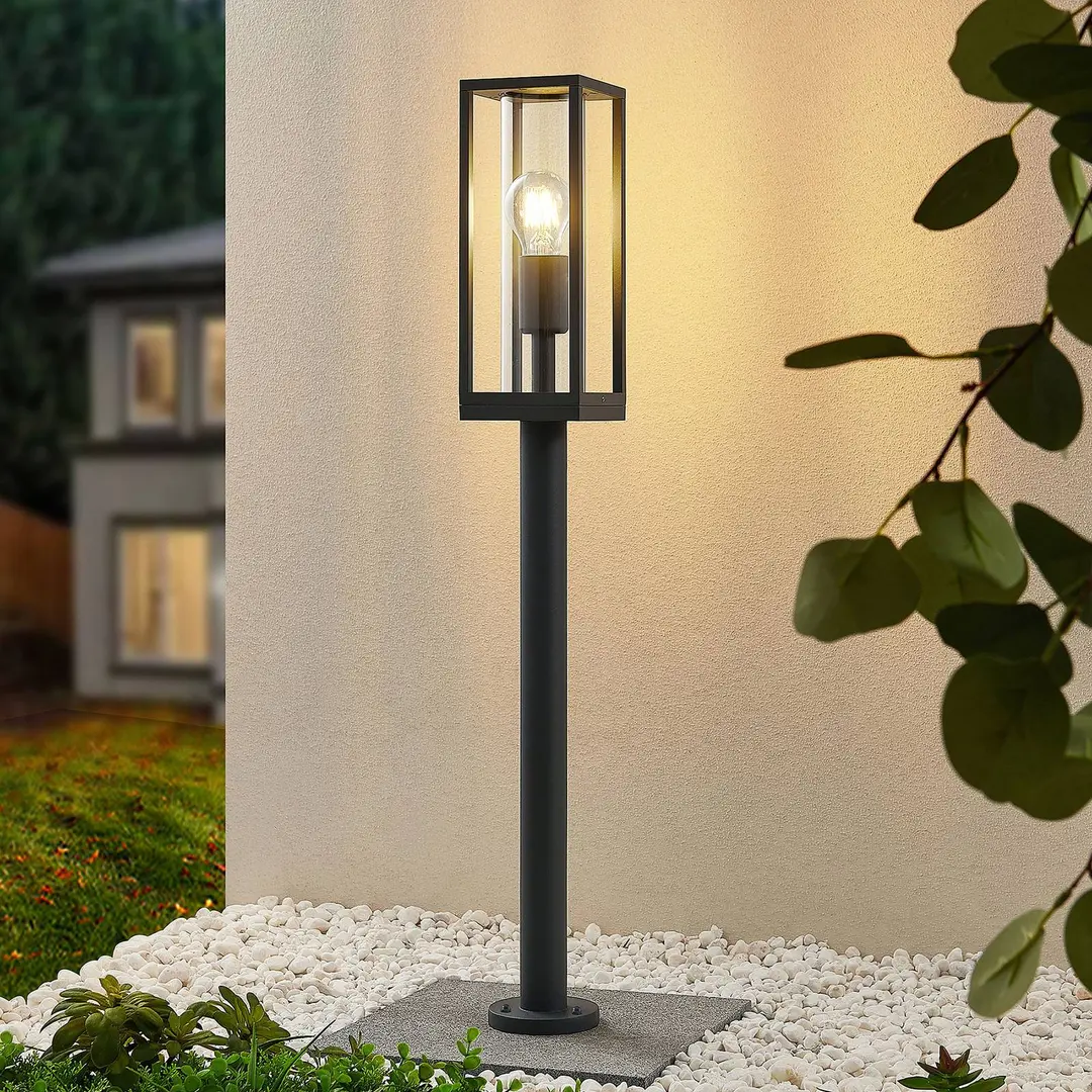 Lindby Wegeleuchte Giavanna, 80 cm, anthrazit, IP44, E27