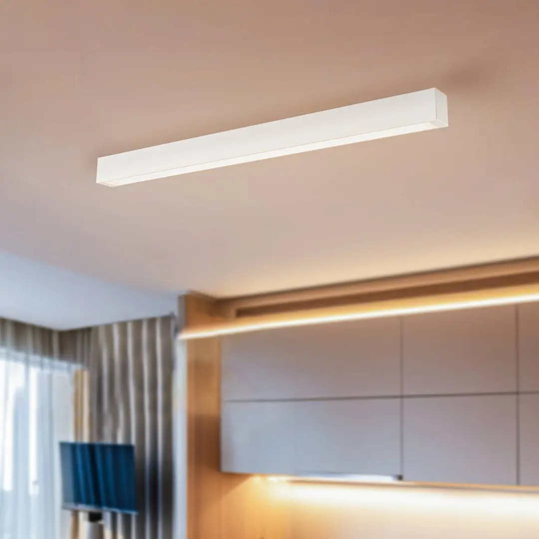 Nowodvorski Lighting Deckenlampe Straight, weiß, 92 cm, Metall, Kunststoff