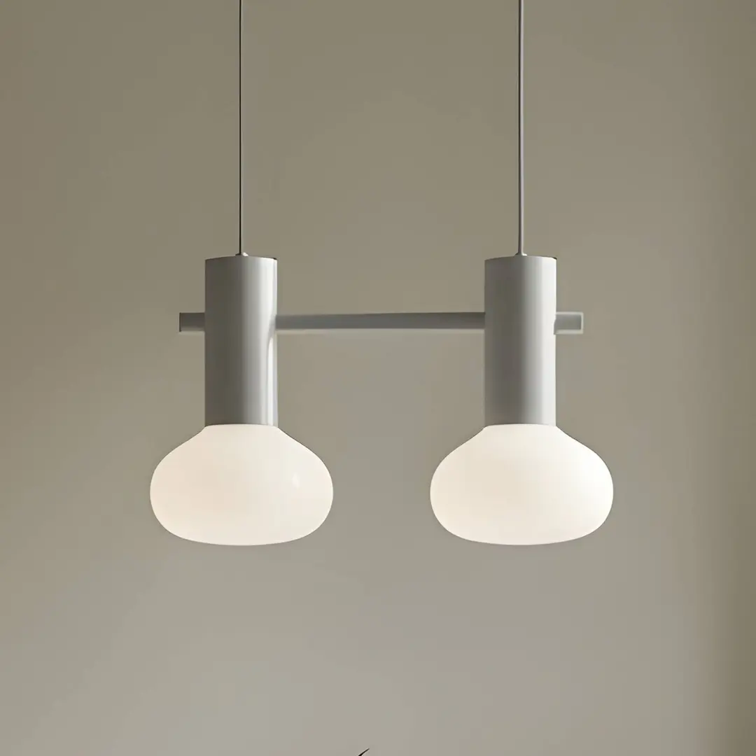 ALDEX Hängeleuchte Flo, grau, 2-flammig, Glas