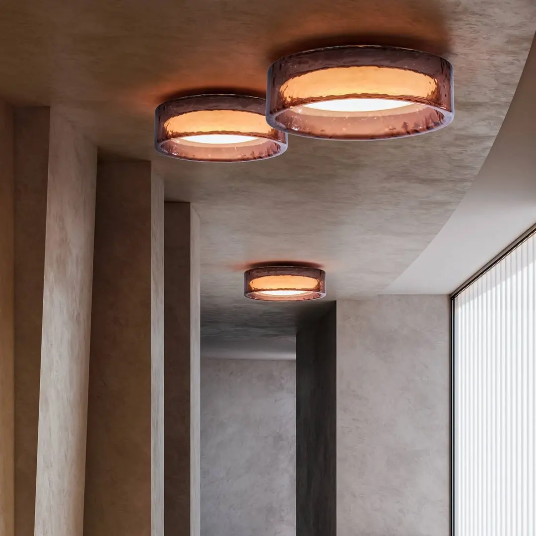 MARSET LED-Deckenlampe Ringo, Ø 90 cm, rosé, Kunststoff, CCT