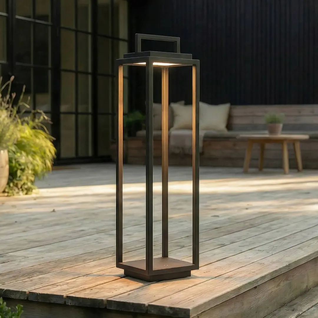 Lucande LED-Außenleuchte Elaja, schwarz, Akku, USB, dimmbar