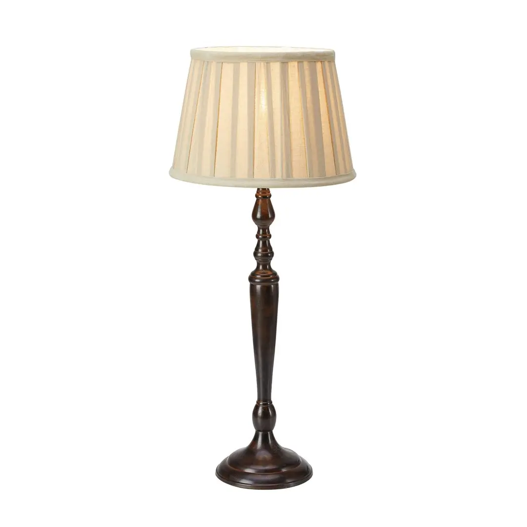 Markslöjd Tischlampe Chocolat, Höhe 60 cm, beige/braun, Metall/Stoff