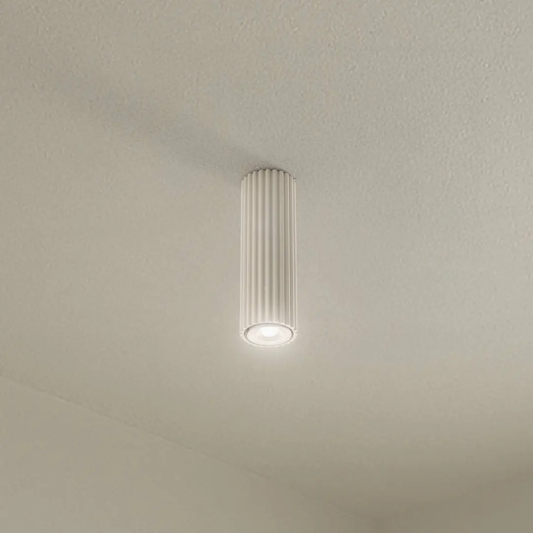 SOLLUX LIGHTING Deckenleuchte Karbon, beige, Höhe 20 cm, Aluminium
