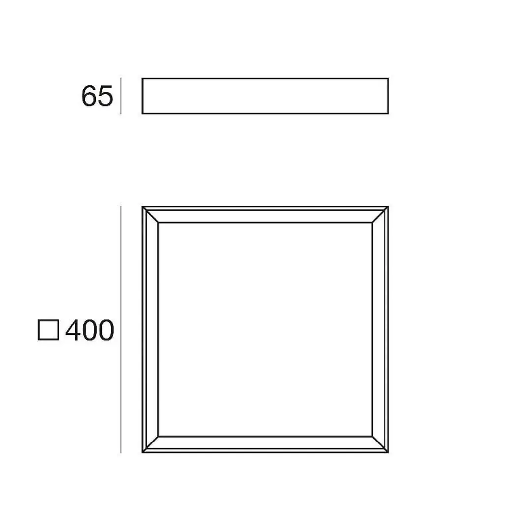 Linea Light LED-Deckenleuchte Tara Q, 40 x 40 cm, schwarz, 3.000 K, Alu
