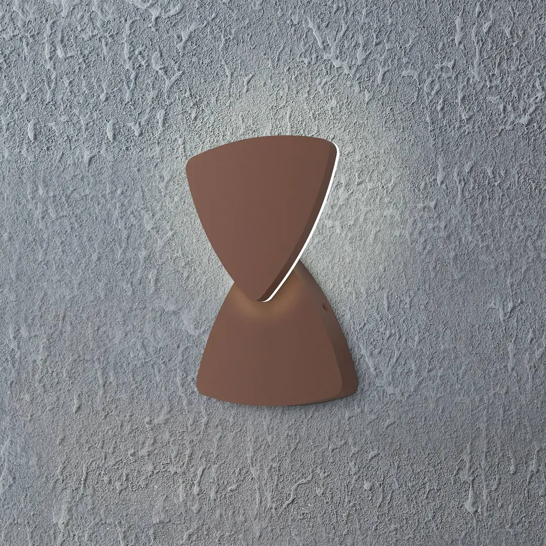 EGLO LED-Außenwandlampe Pedersano rostfarben Breite 14 cm Dreieck