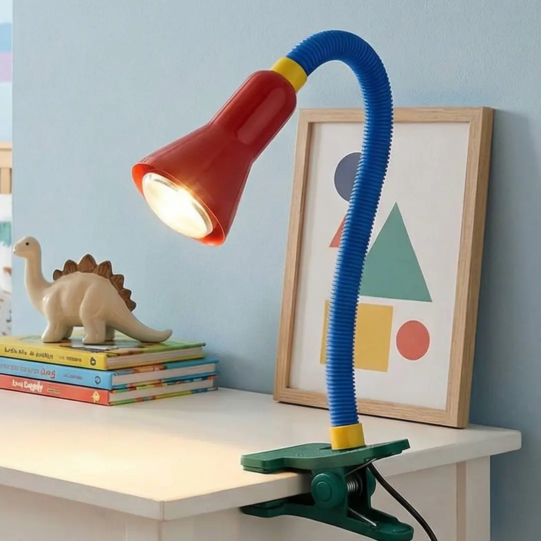 Trio Lighting Bunte Tischleuchte Couleur mit Klemmfuß
