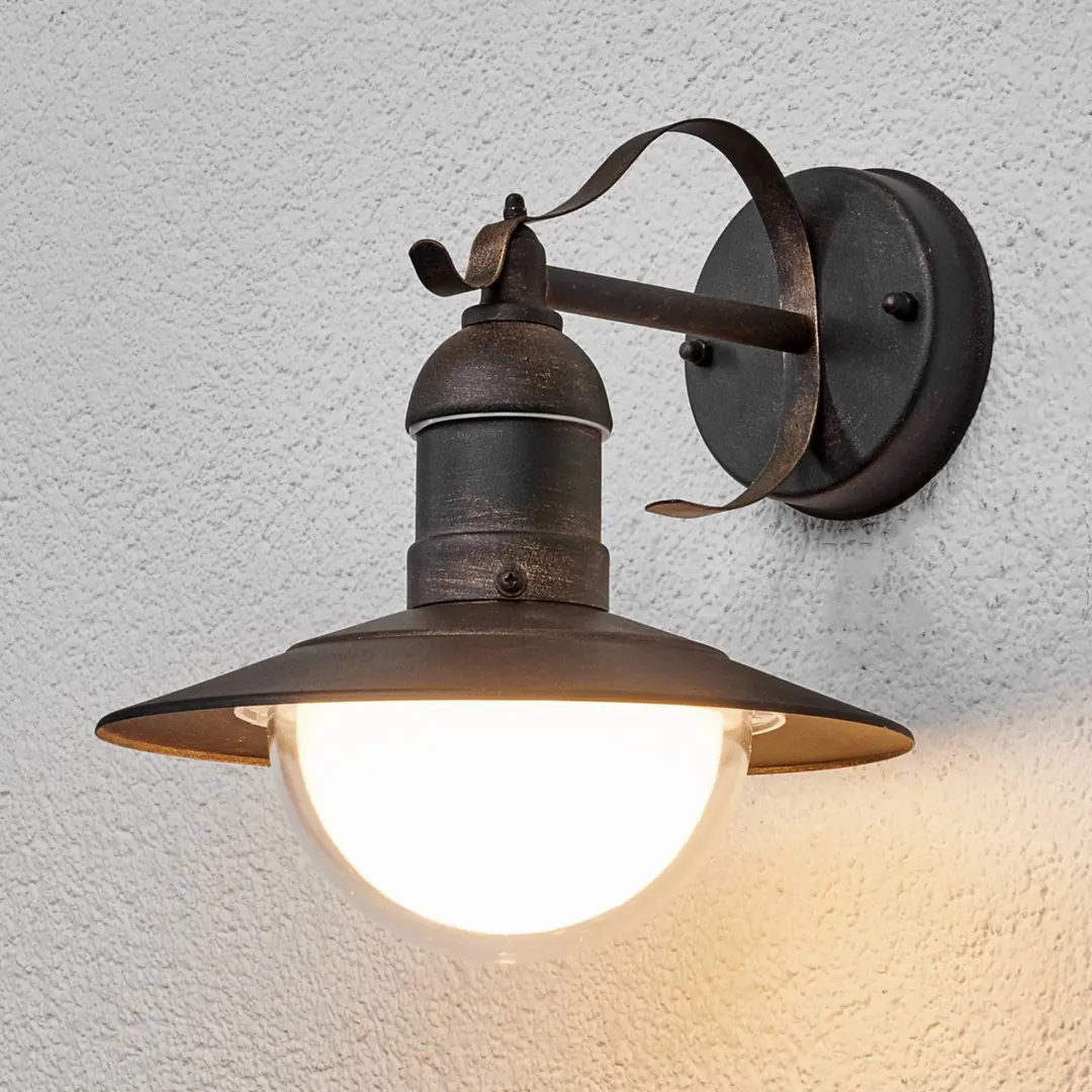 Lindby LED-Außenwandleuchte Clea, Breite 24 cm, Metall