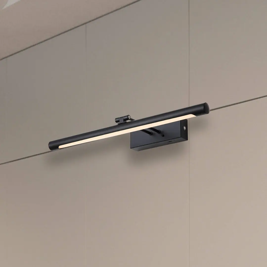 Searchlight LED-Akku-Wandlampe Holton, schwarz matt, Breite 45 cm, CCT