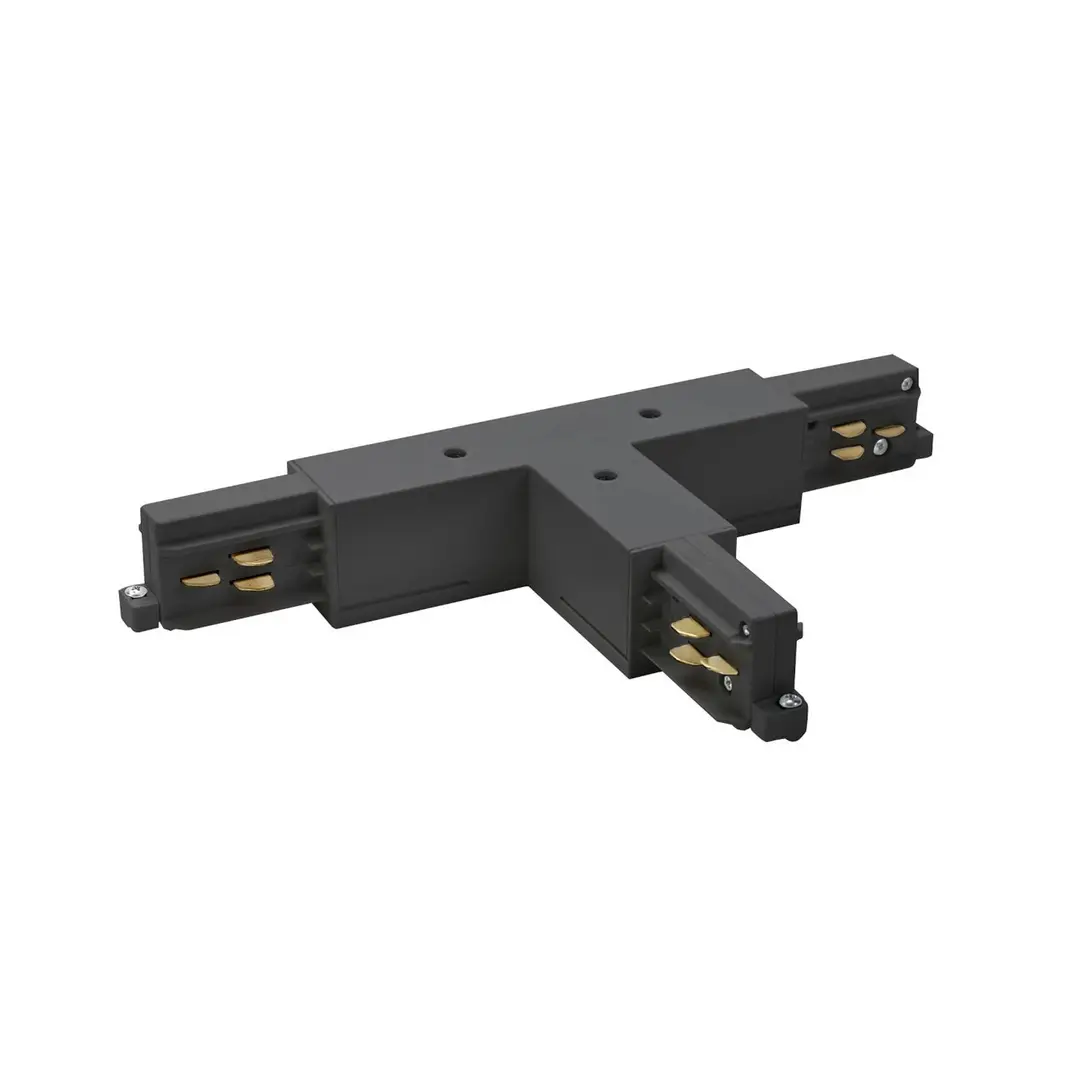 BRUMBERG T-Verbinder ONETRACK, schwarz, Schutzleiter rechts