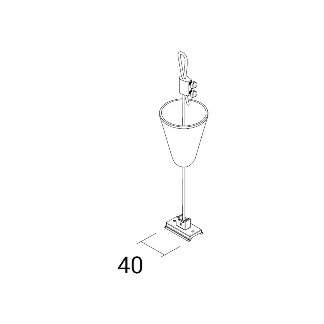 Ivela Abhängung SQUARE 48 V, schwarz, Pendelhöhe 200 cm