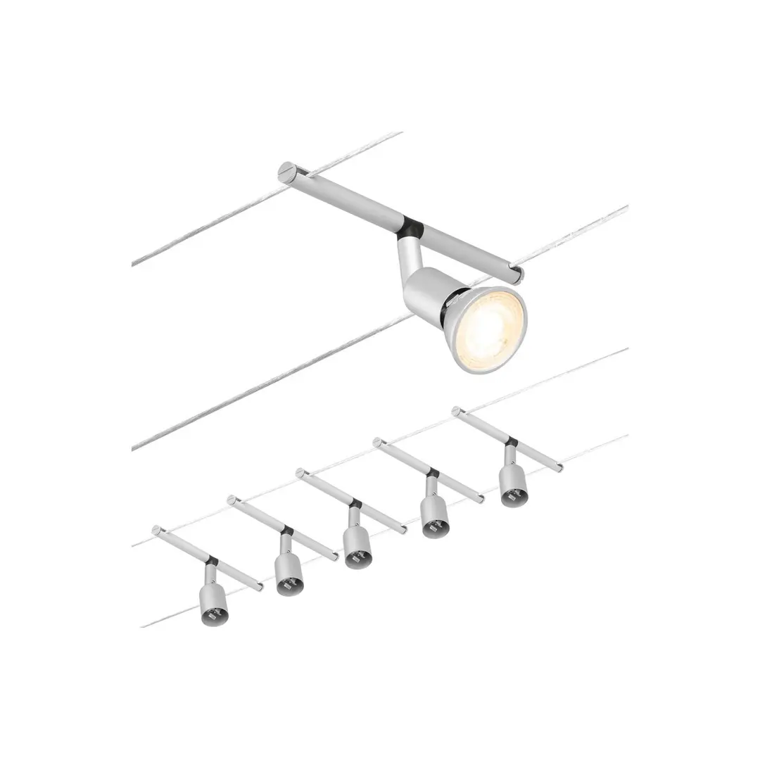 Paulmann Wire Salt Seilsystem, 5-flammig 5 m chrom