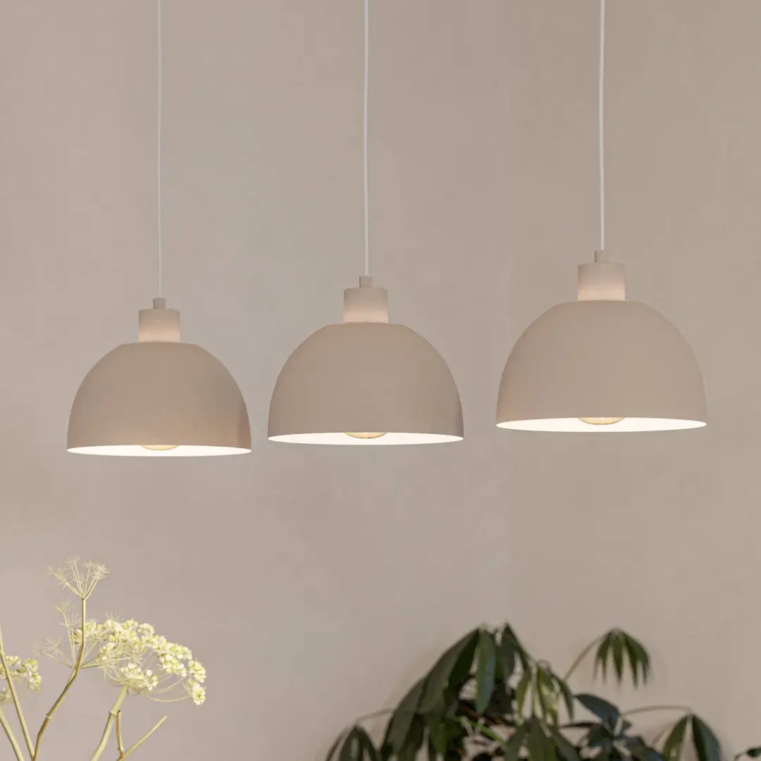 EGLO Hängeleuchte Cazalilla, sandbeige, 3-flammig, Metall, E27