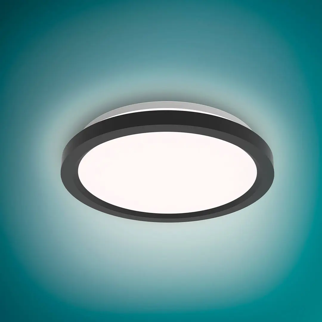 Philips LED-Deckenlampe Aio RD schwarz Ø 30 cm Fernbedienung