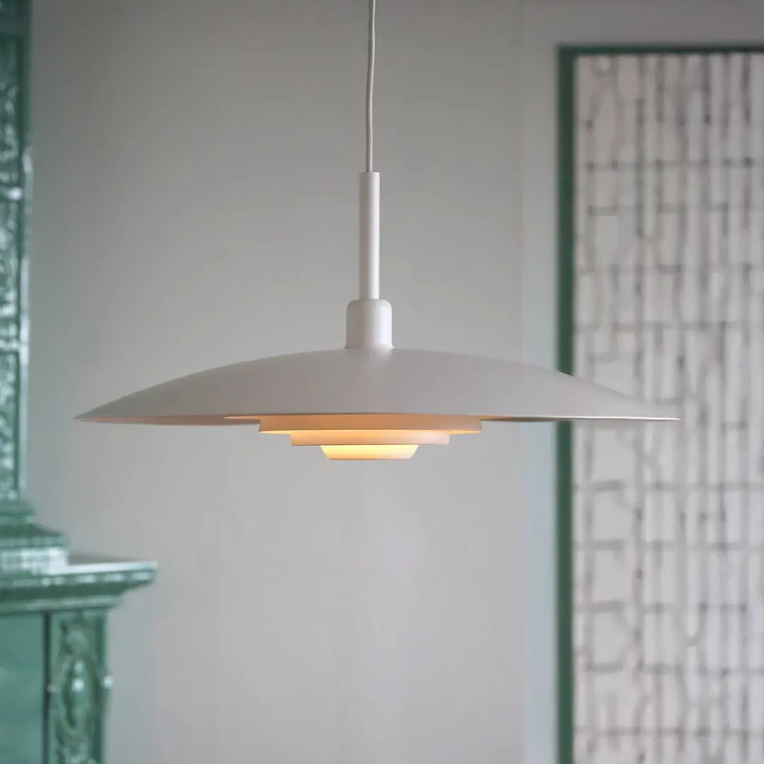 Markslöjd Hängeleuchte Piny, weiß, Ø 57 cm, Metall, E27