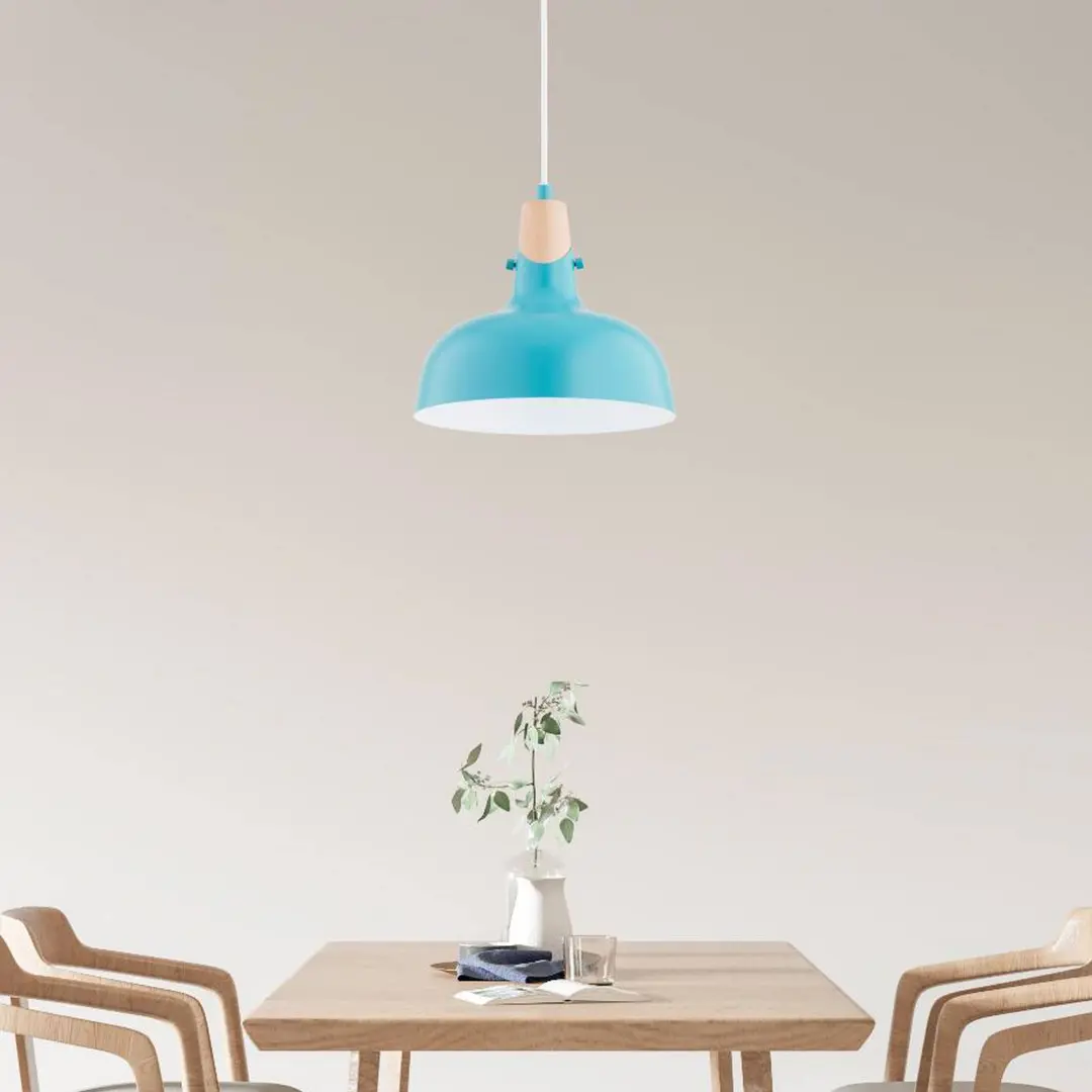 Alfa Hängeleuchte Solo Gem, hellblau, Ø 23 cm, Metall