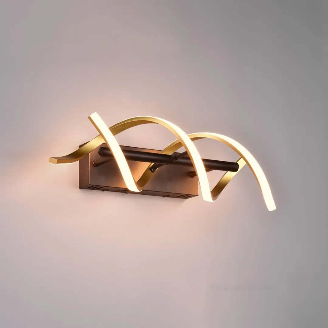 Trio Lighting LED-Wandleuchte Sequence, dimmbar, CCT, messing