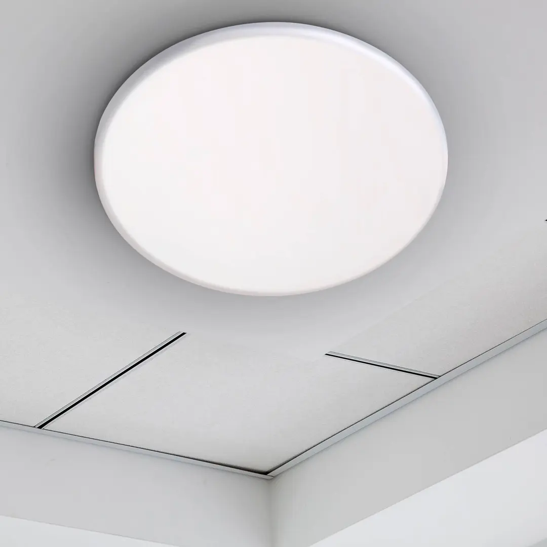 Naeve Leuchten LED-Einbaulampe Suma, Ø 21,5 cm, weiß, dimmbar, IP44