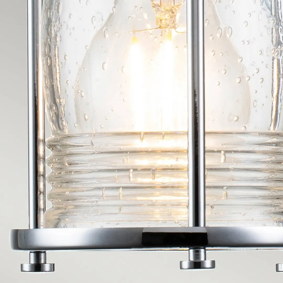 KICHLER Wandleuchte Ashland Bay, chrom, 1-flg., 21 cm IP44