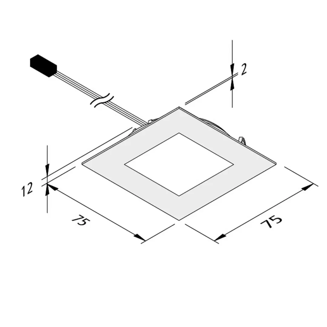 Hera LED-Möbeleinbauleuchte Dynamic FAQ 68 stahl 3W CCT
