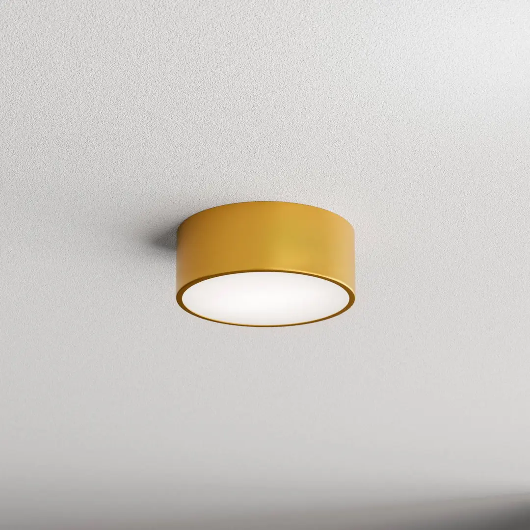TEMAR LIGHTING Deckenlampe Cleo 200, gold, Sensor, IP54, Ø 20 cm, Metall