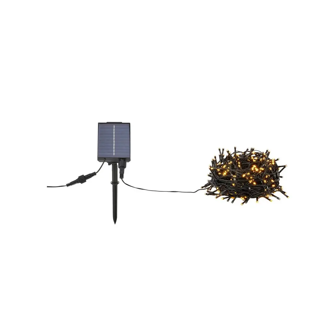 Markslöjd Lichterkette Suno, schwarz, Solar, USB, 300-flammig, IP44