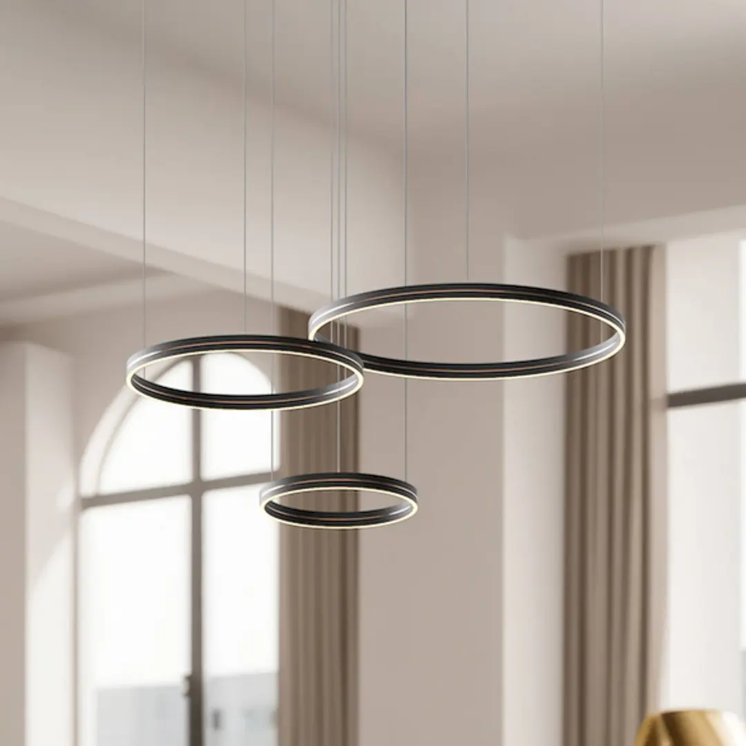 Milagro Lighting LED-Hängeleuchte Gravity, 3-fl., Metall, schwarz, 4.000 K