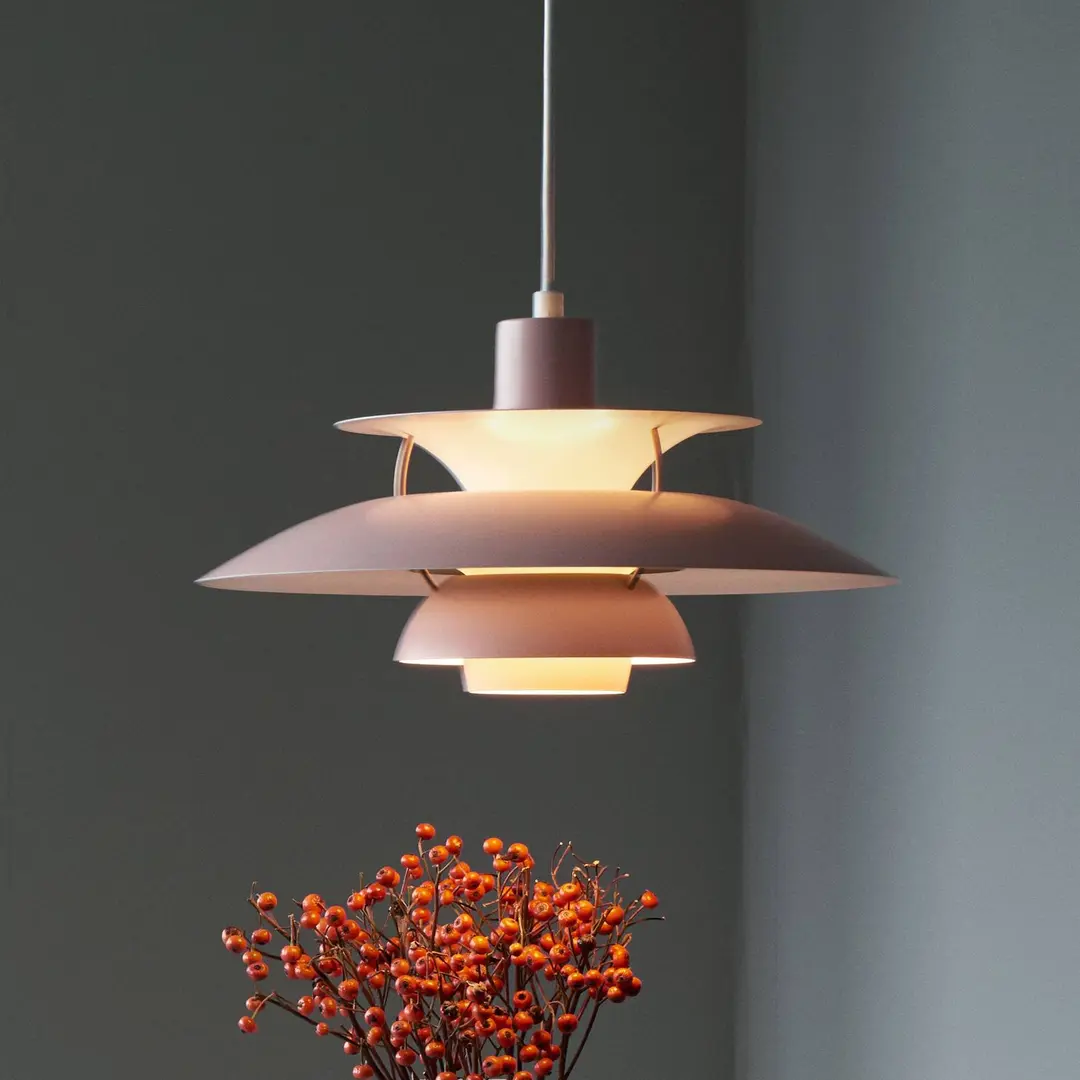 Louis Poulsen Hängeleuchte PH 5 500, rosa, Ø 50 cm