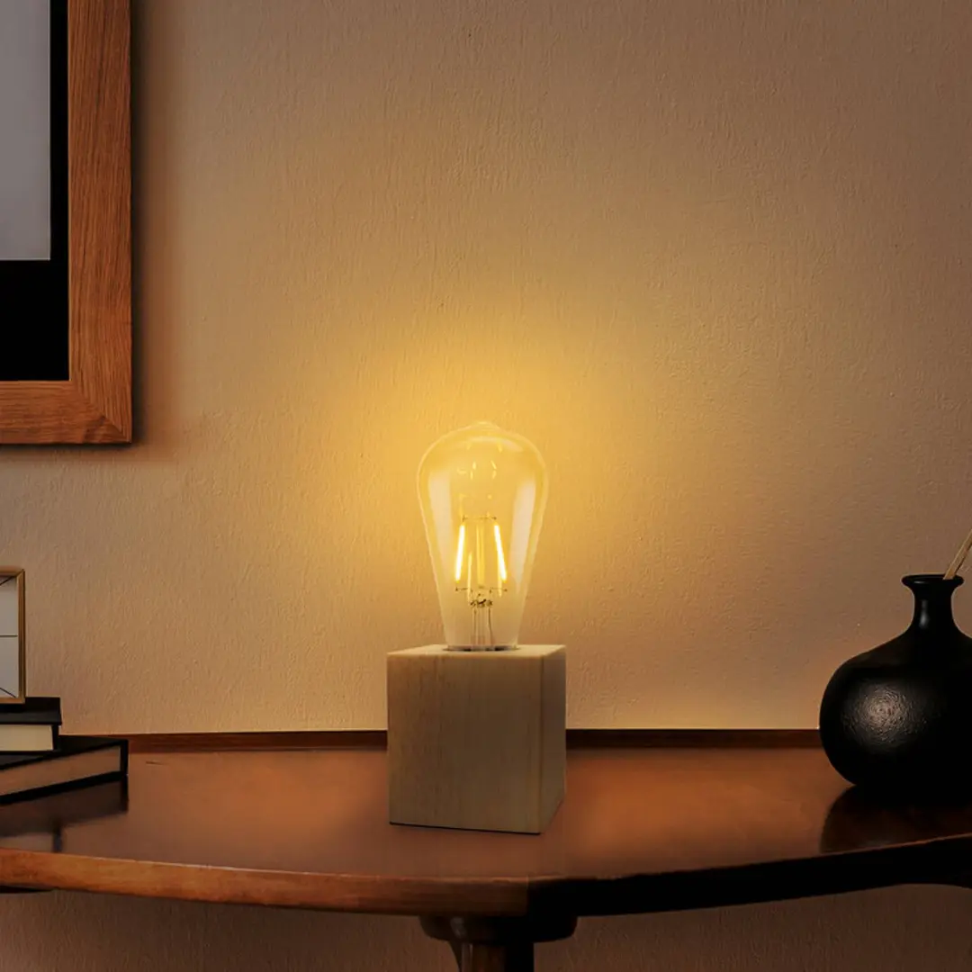 OSRAM Tischleuchte Vintage 1906, Holz mit LED-Lampe E27