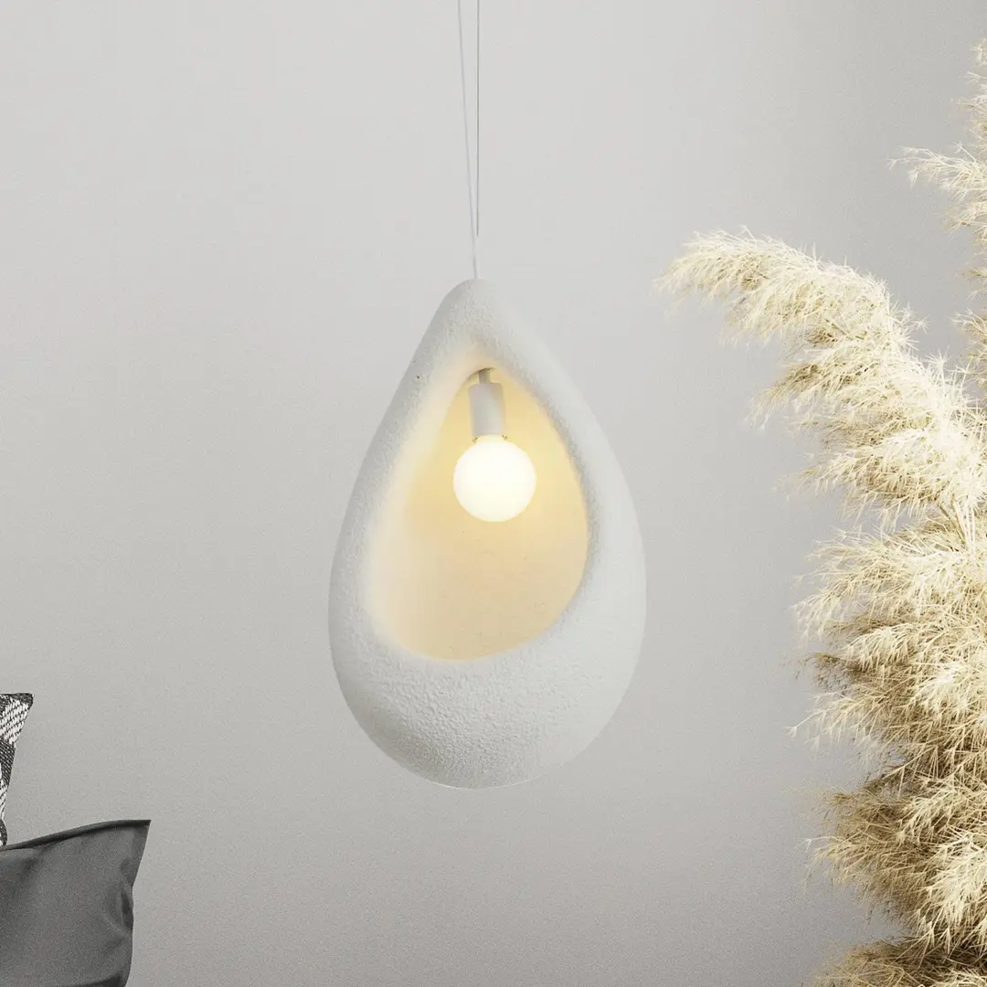 Zambelis Hängeleuchte 23163, weiß, Ø 40 cm, Fiberglas, E27