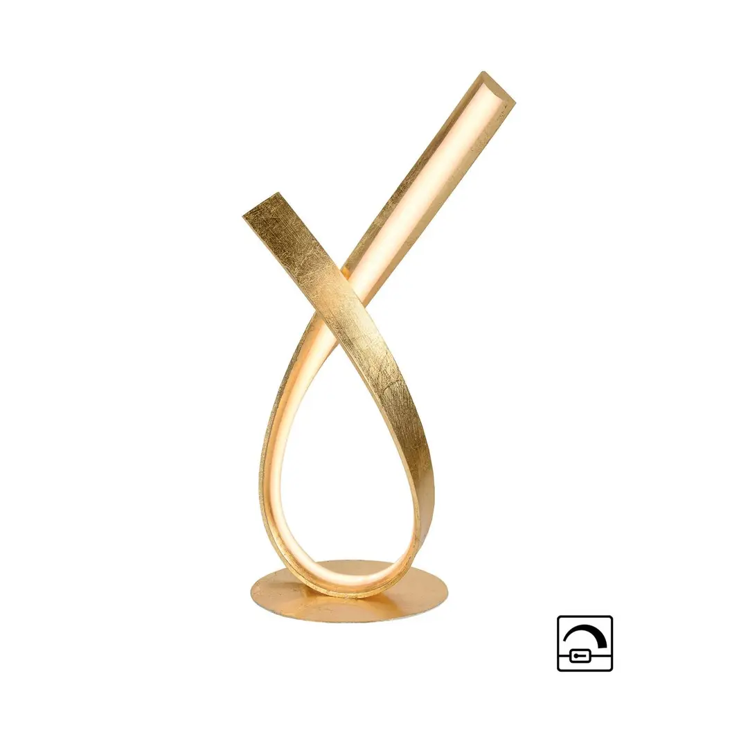 Paul Neuhaus LED-Tischleuchte Linda, gold, Metall, dimmbar