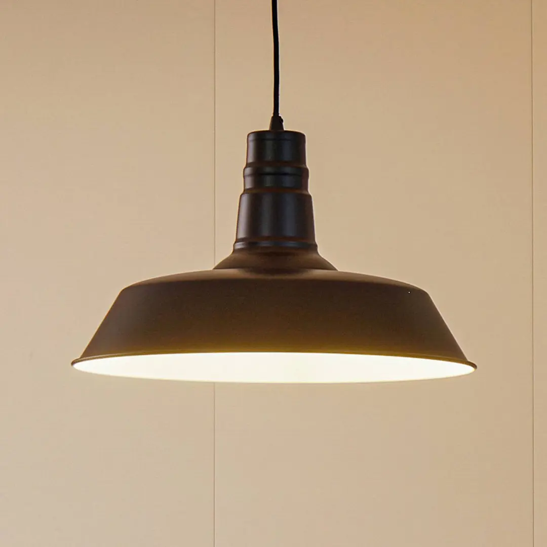 Lindby Hängeleuchte Laylan, schwarz/weiß, Ø 46 cm, Metall