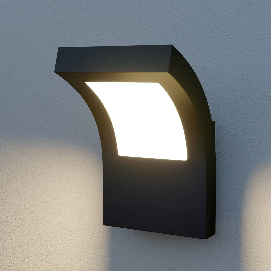 Arcchio LED-Außenwandleuchte Advik, IP65, anthrazit, Metall