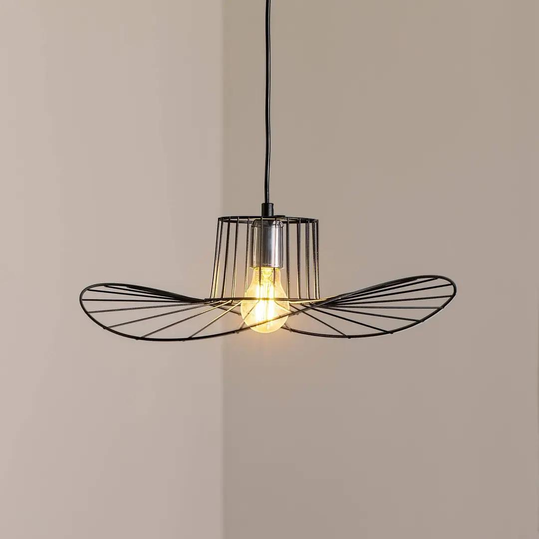 Opviq Hängeleuchte Tel, schwarz, Ø 50 cm, Metall