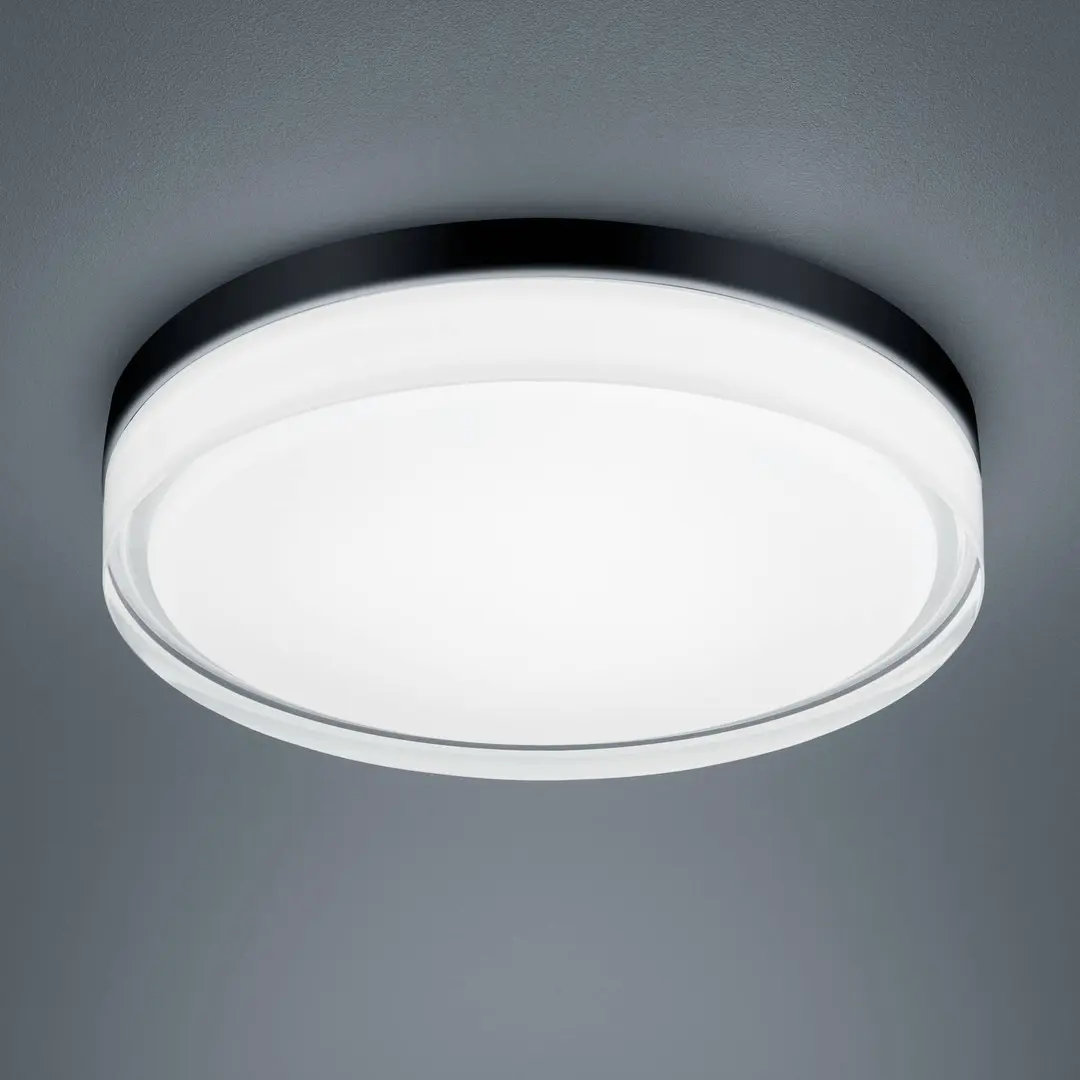 Helestra Tana LED-Deckenleuchte, schwarz, Ø 33 cm