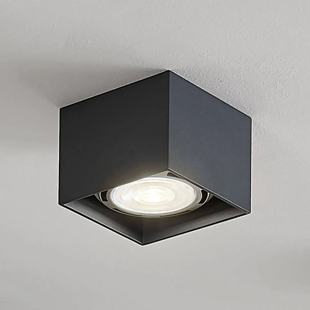 Arcchio Deckenstrahler Mabel, 12 cm x 12 cm, grau, GU10