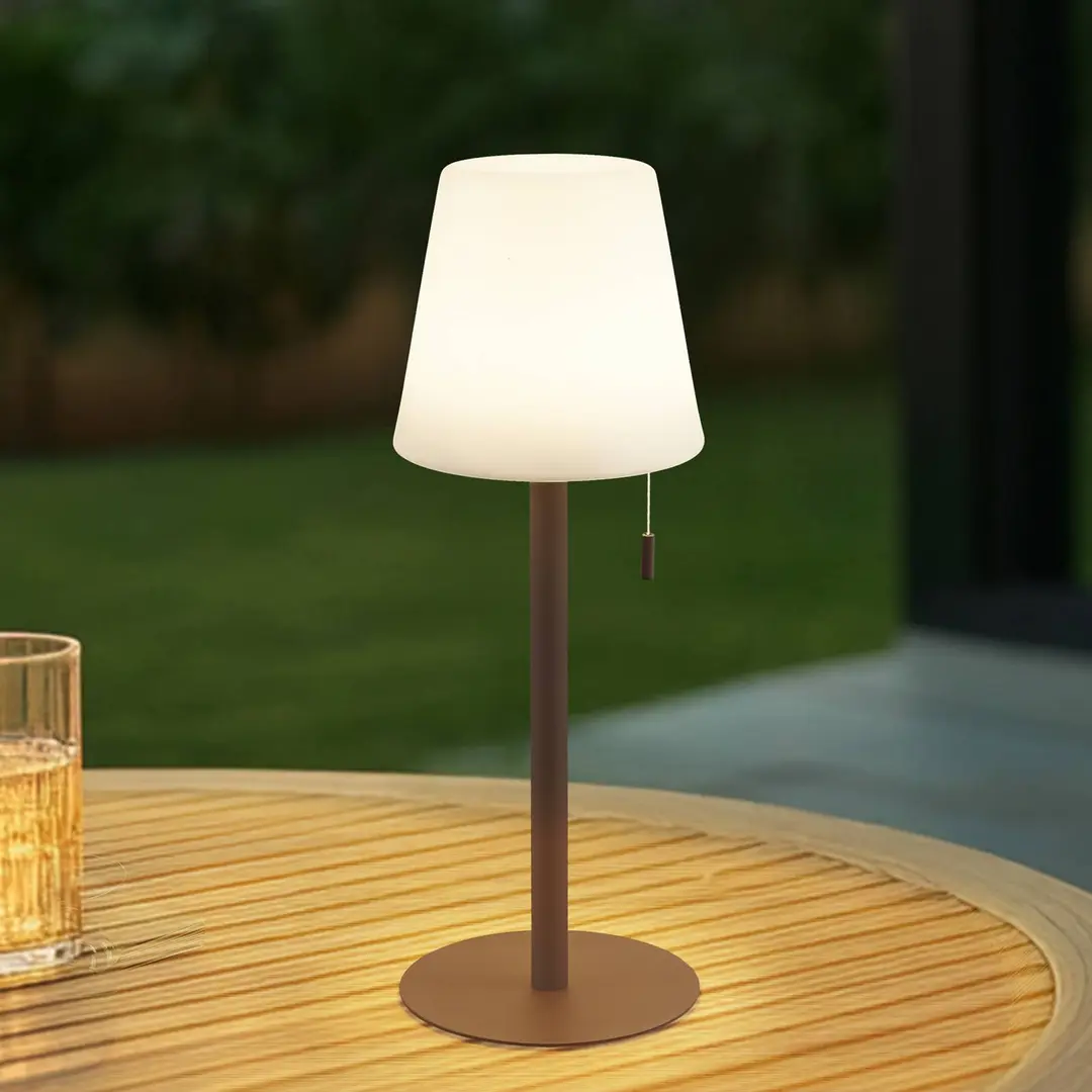Lindby LED-Akkulampe Azalea schwarz Alu CCT höhenverstellbar