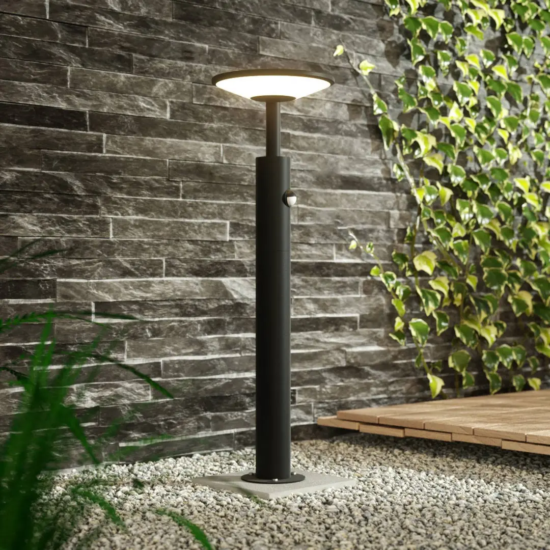 Lucande LED-Wegeleuchte Fenia, 60cm, Sensor, IP54, anthrazit