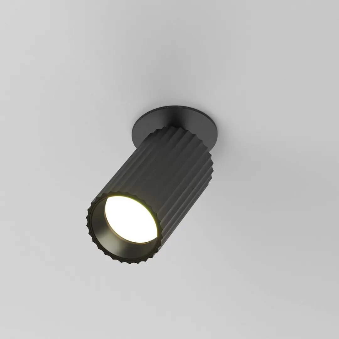 Maytoni Einbaulampe Calipso, schwarz, schwenkbar, GU10