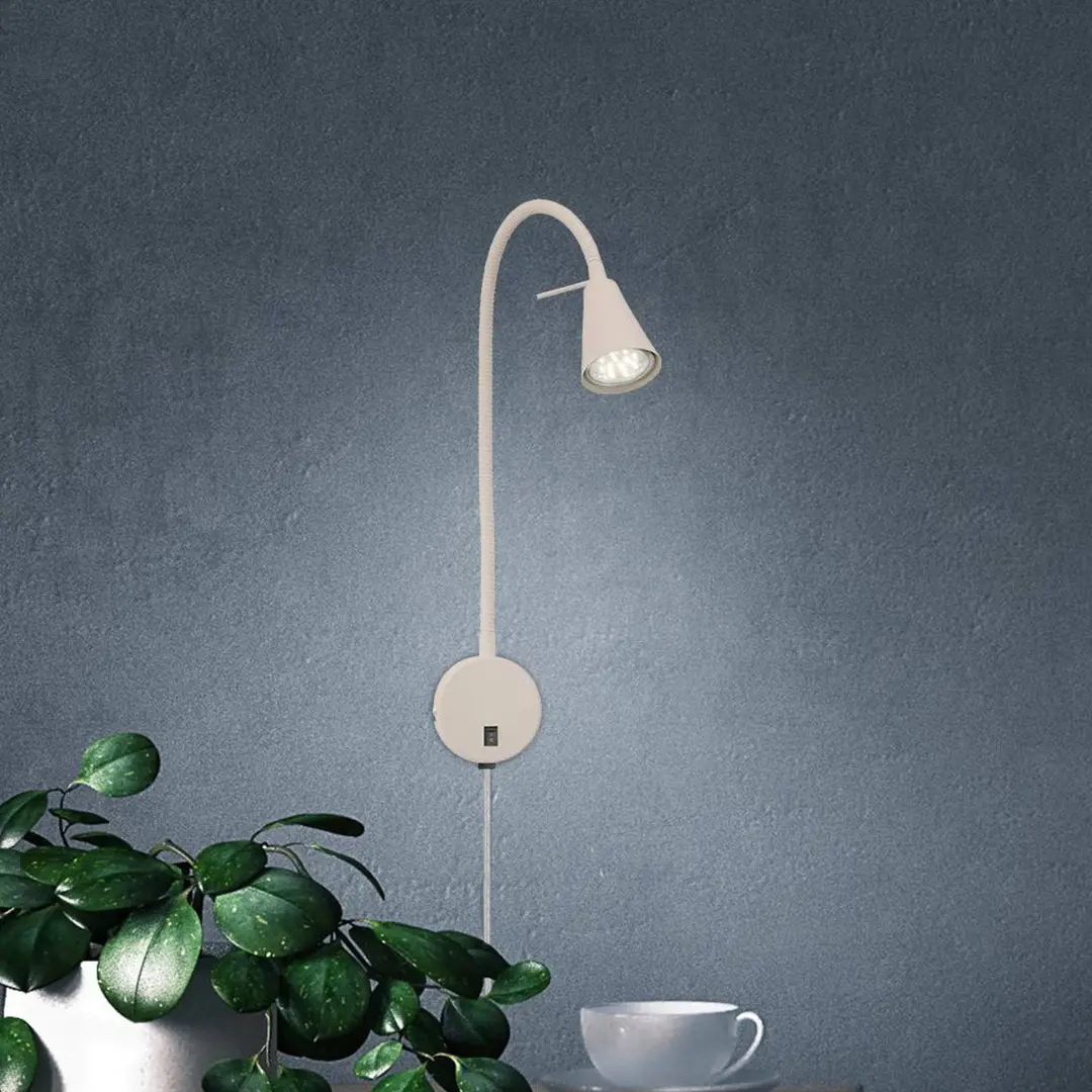 Briloner Wandleuchte Tusa, beige, Metall, 45 cm, verstellbar, GU10