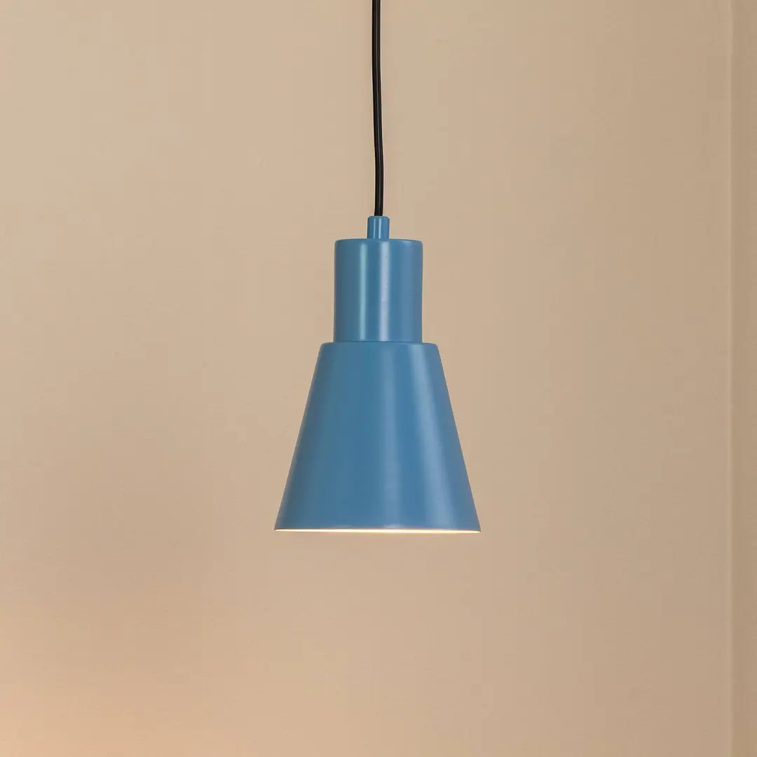 Opviq Hängeleuchte Konikkem, hellblau, Metall, Ø 14 cm, E27