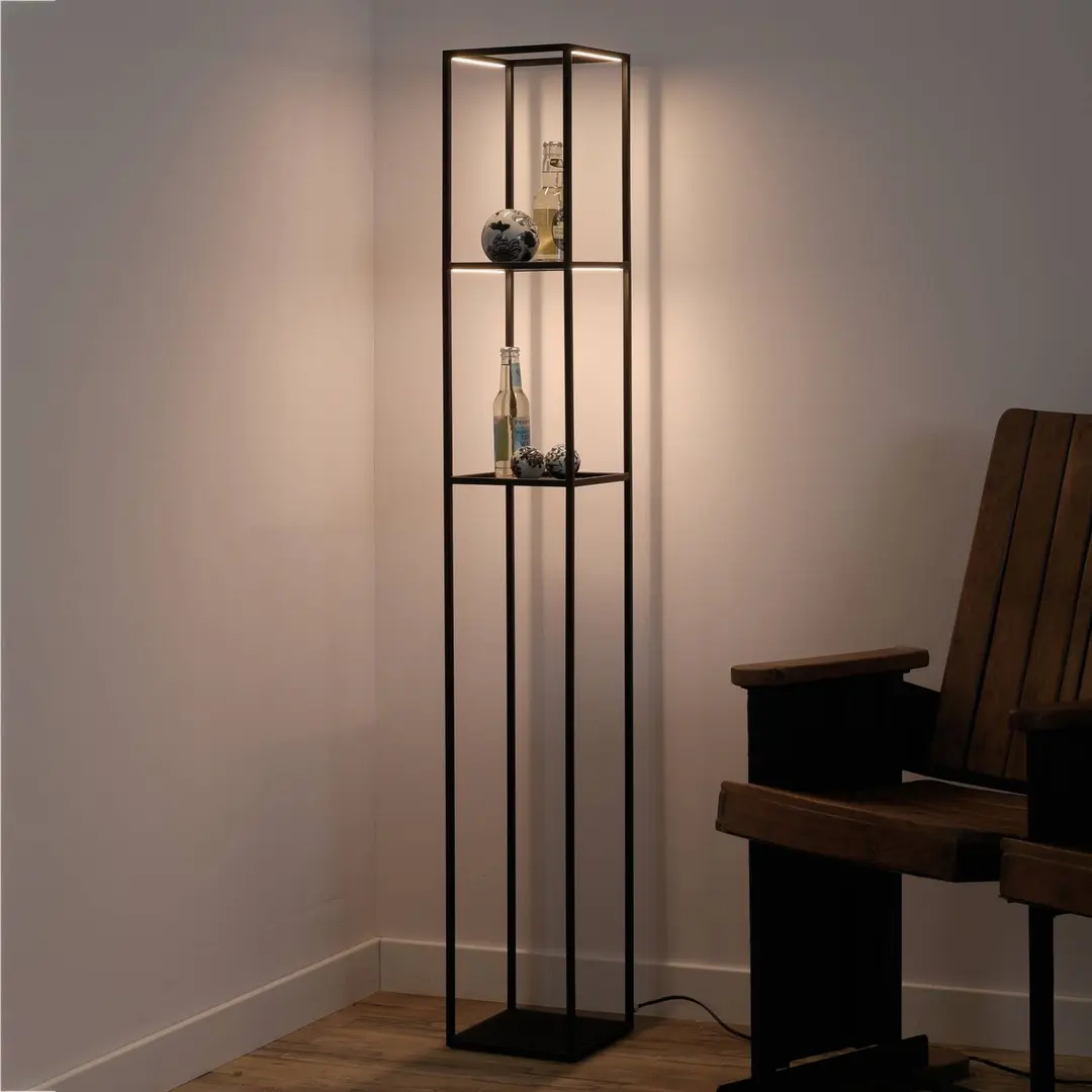 Paul Neuhaus LED-Stehleuchte Conni, schwarz, Metall, 140cm