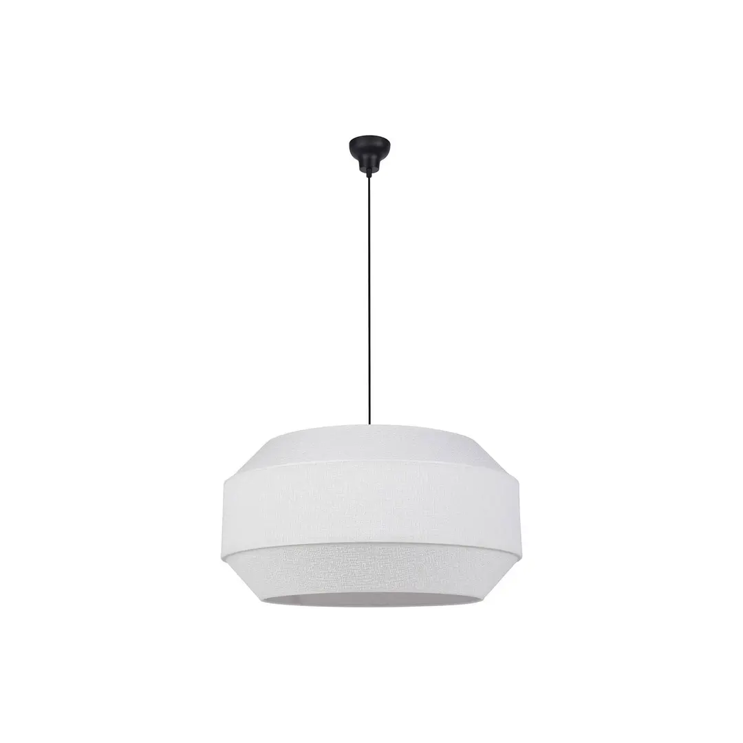 MARKET SET Cosiness Pendellampe, Ø 68 cm, weiß, Stoff