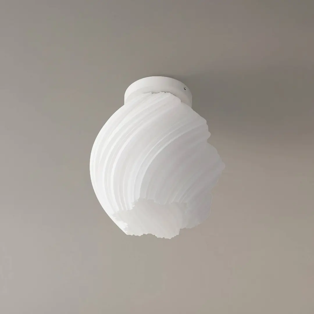 Lindby Deckenleuchte Nuvia, Höhe 32 cm, weiß, 3D Druck