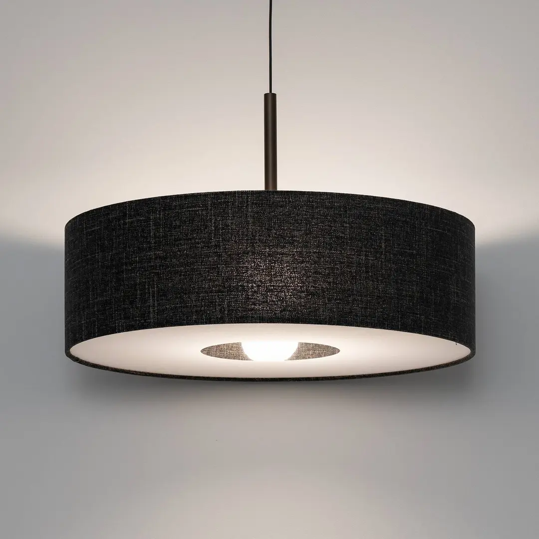Nowodvorski Lighting Hängeleuchte Amarela L, schwarz Melange, Textil, E27