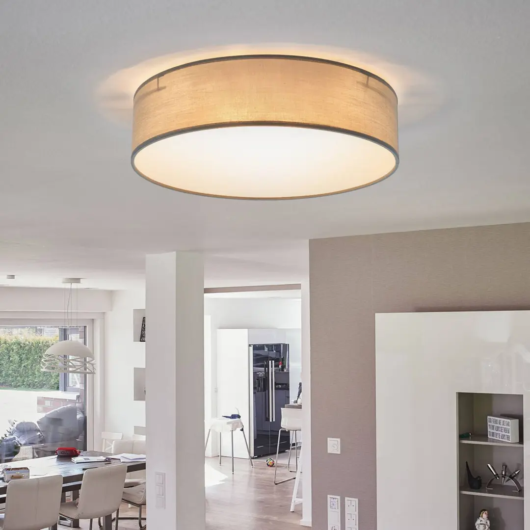 Smartwares Deckenleuchte Ceiling Dream, Ø 40 cm, Textil, grau