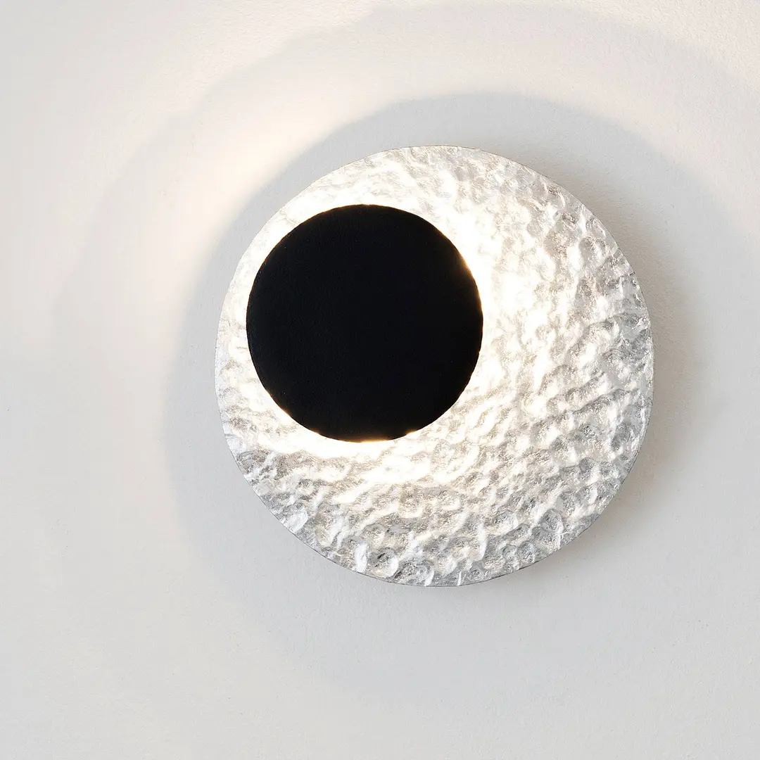 Holländer LED-Wandleuchte Infinity in silber, Ø 26 cm