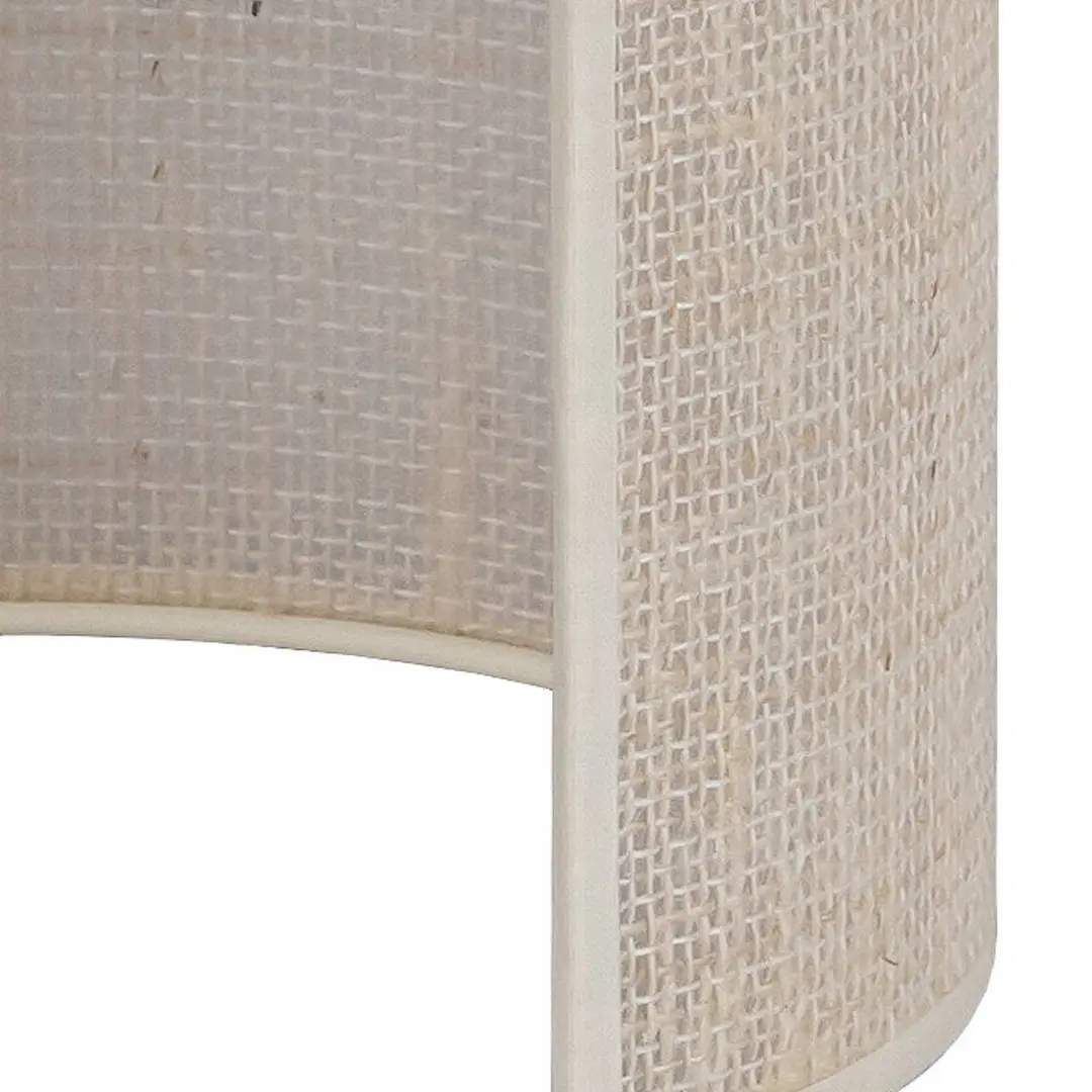 Duolla Wandleuchte Jute, weiß/ecru, halbrund, Höhe 24 cm