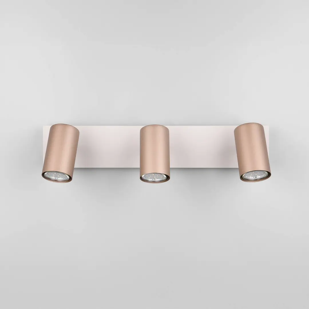 Trio Lighting Deckenstrahler Marley braun/hellgrau 48 x 9 cm 3-flg. Metall