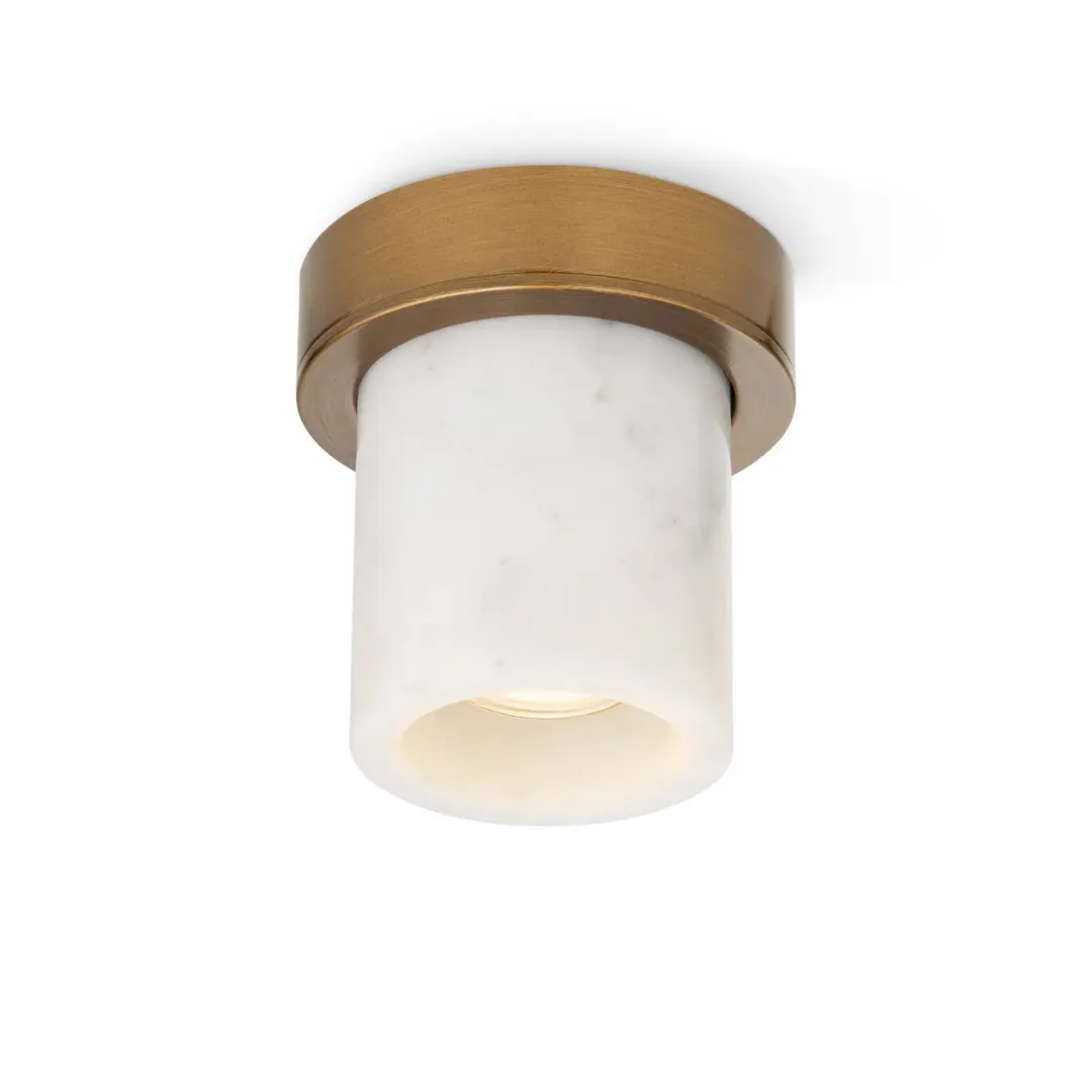 DESIGN BY US Deckenlampe Miss Marble, Carrara/messing brüniert, GU10 MR11