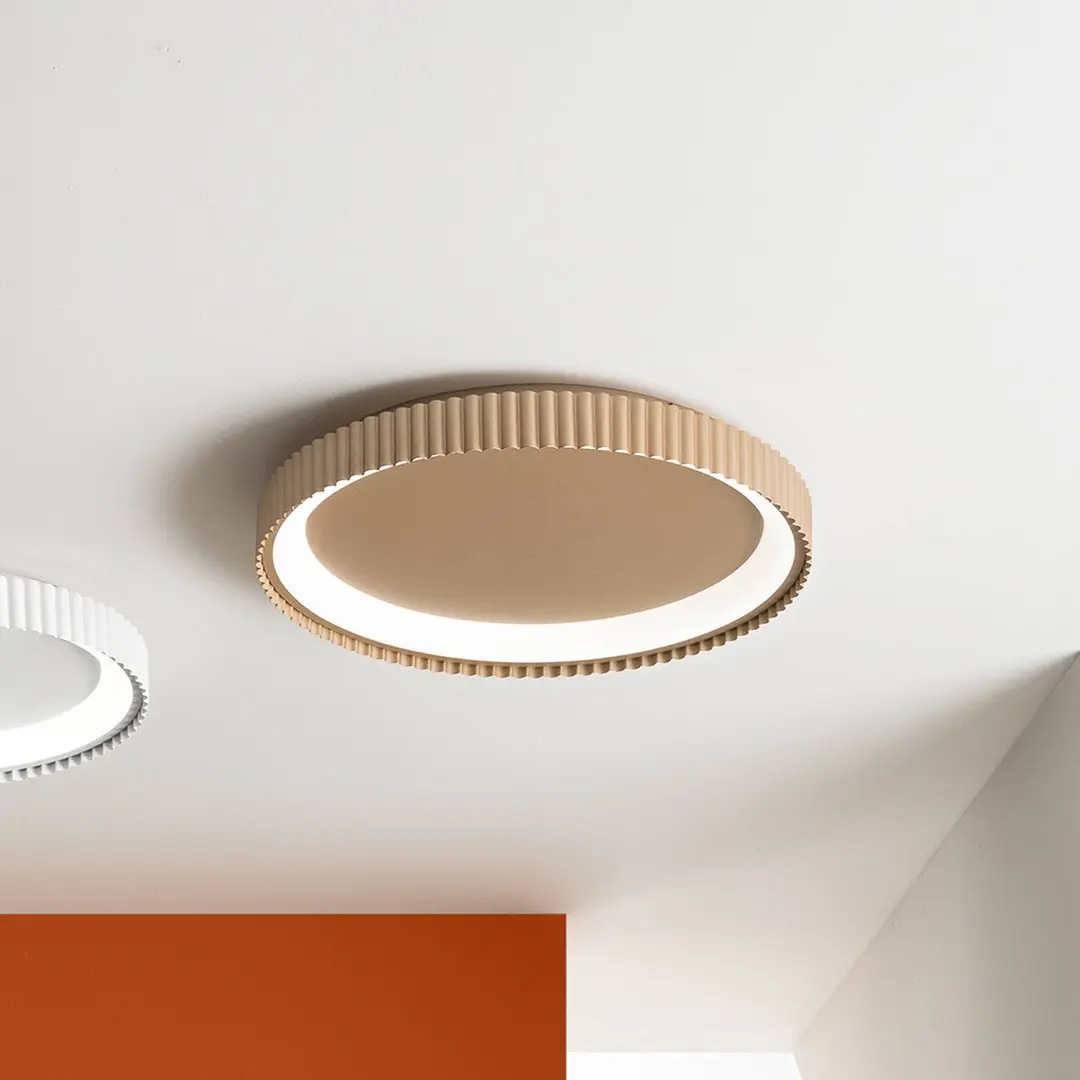 Luce Ambiente Design LED-Deckenlampe Niike, goldfarben, Ø 50 cm, Metall, CCT
